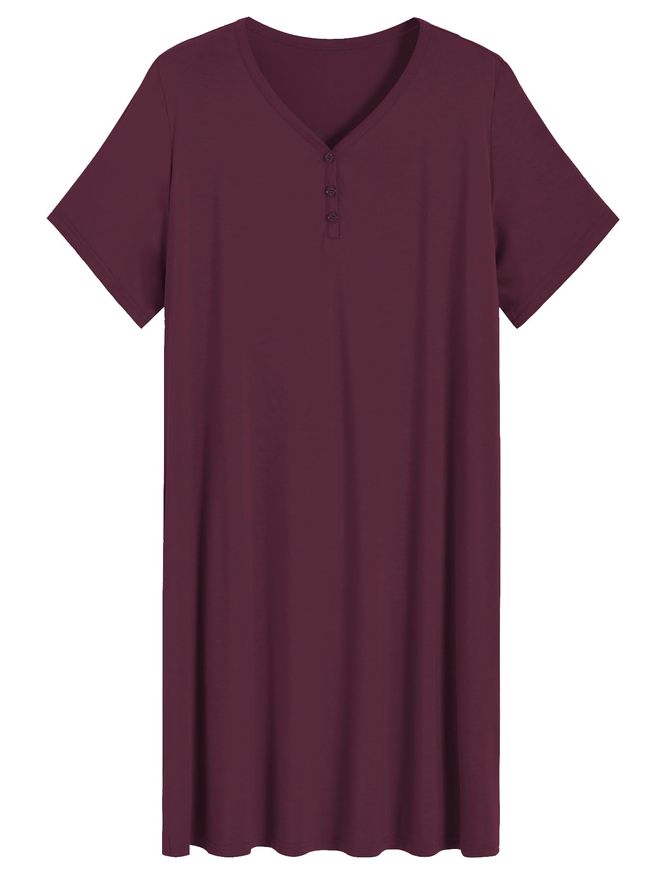 Women's Plus Size Summer Nightgown Viscose Sleep Shirt - Latuza