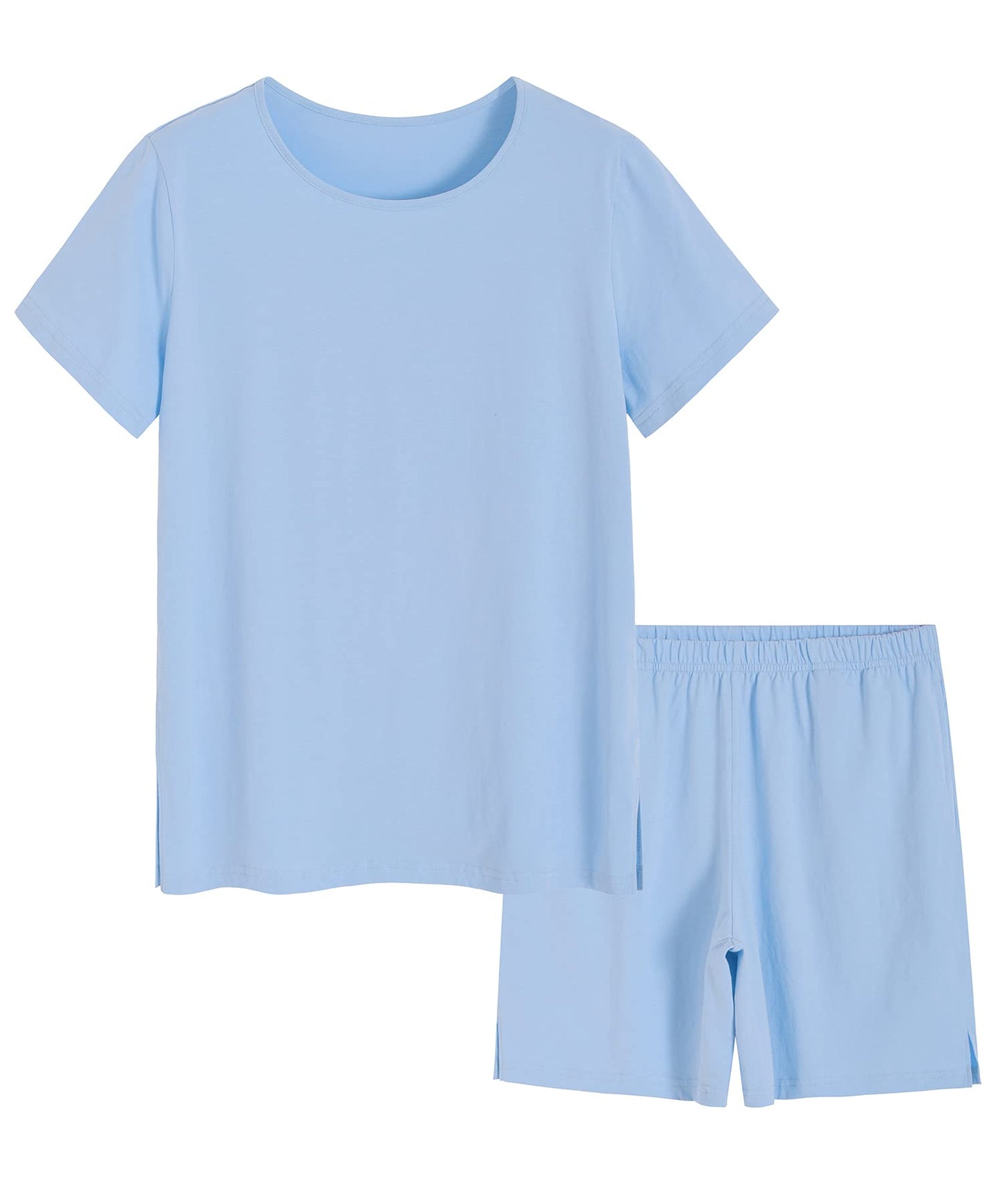 Women's Cotton Pajama Shirt Sleep Shorts Lounge Set - Latuza