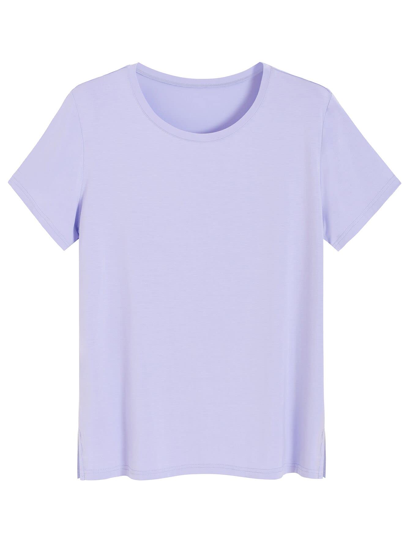 Women's Bamboo Viscose Pajama Top Crew Neck Sleep T-Shirt - Latuza
