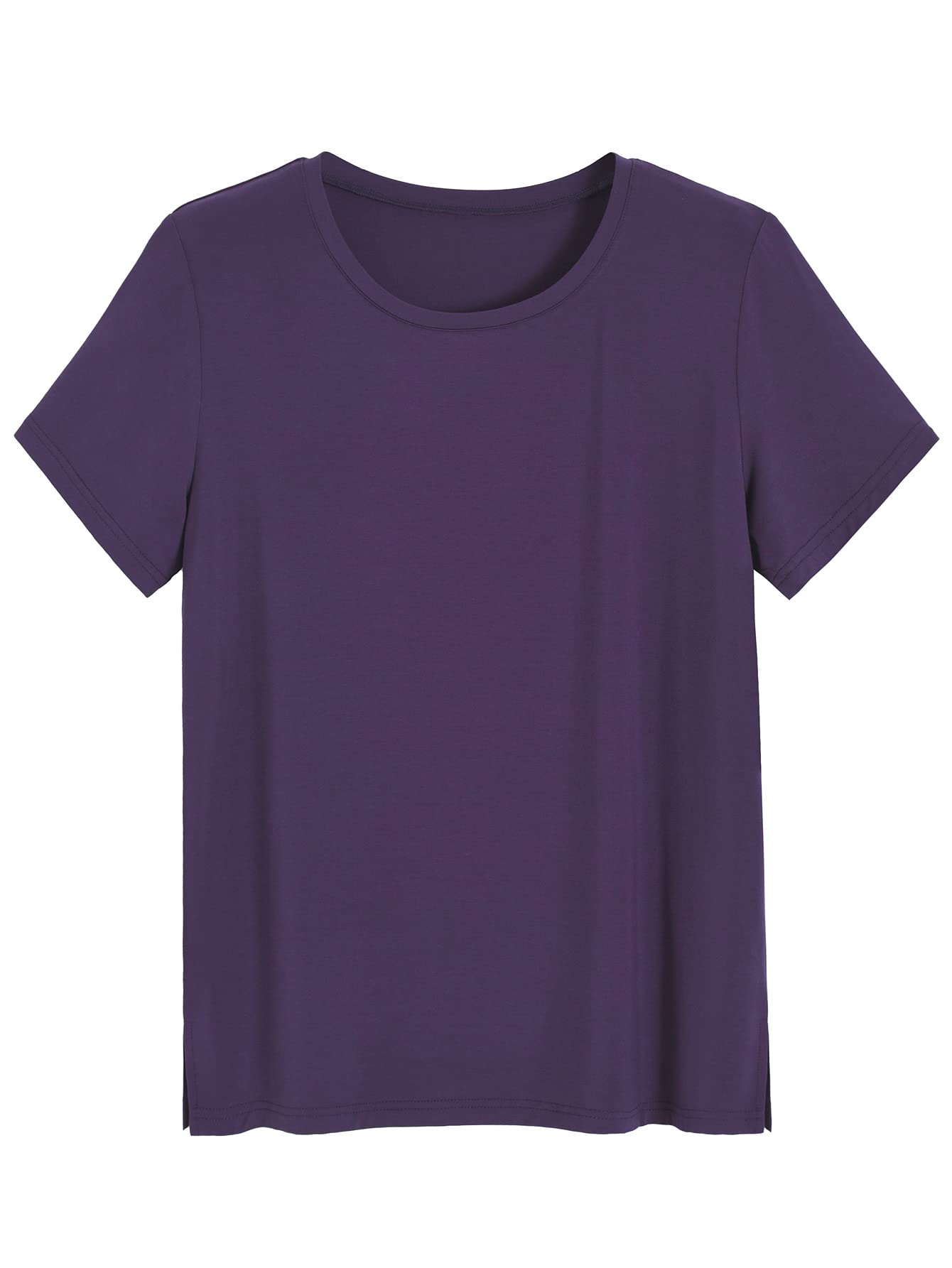 Women's Bamboo Viscose Pajama Top Crew Neck Sleep T-Shirt - Latuza