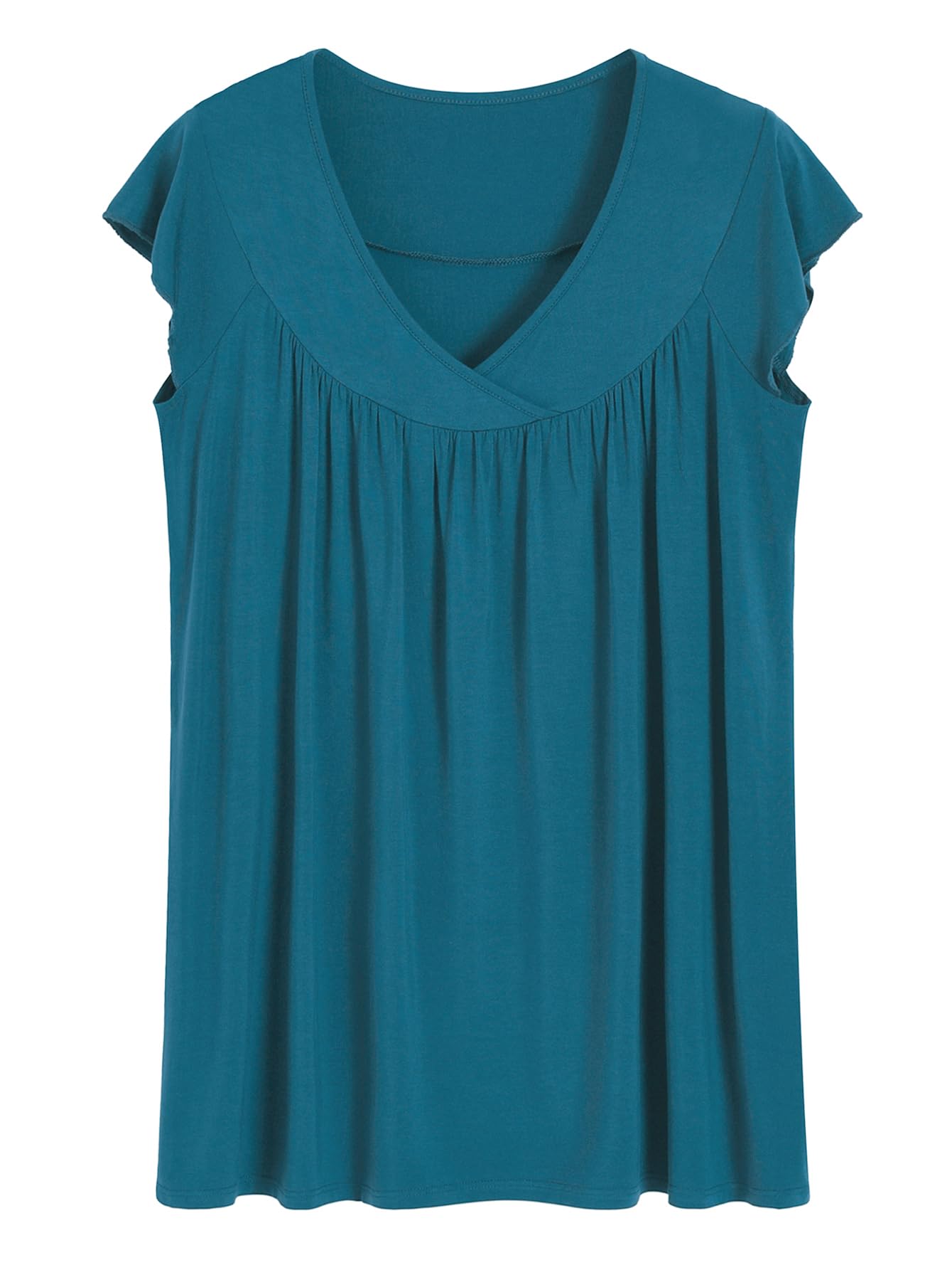 Women's Cap Sleeve Pajama Top Loose Viscose Pj Top - Latuza
