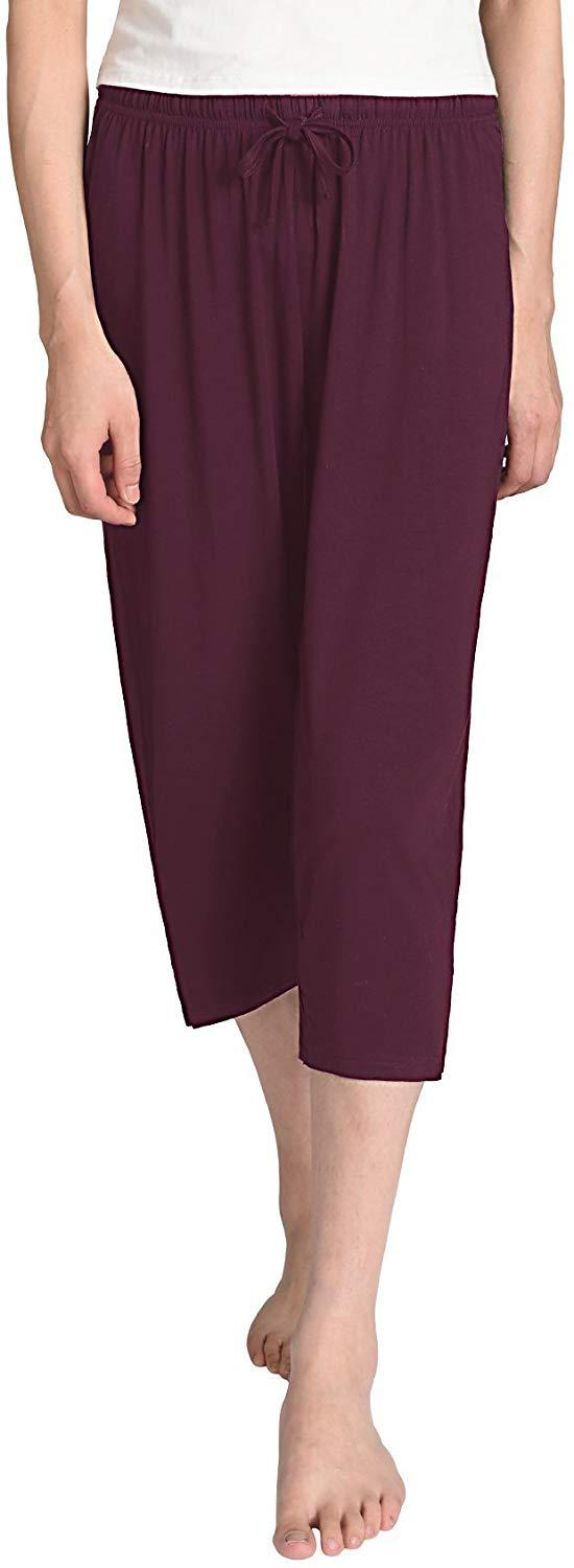 Women's Knit Bamboo Viscose Capris Sleepwear - Latuza