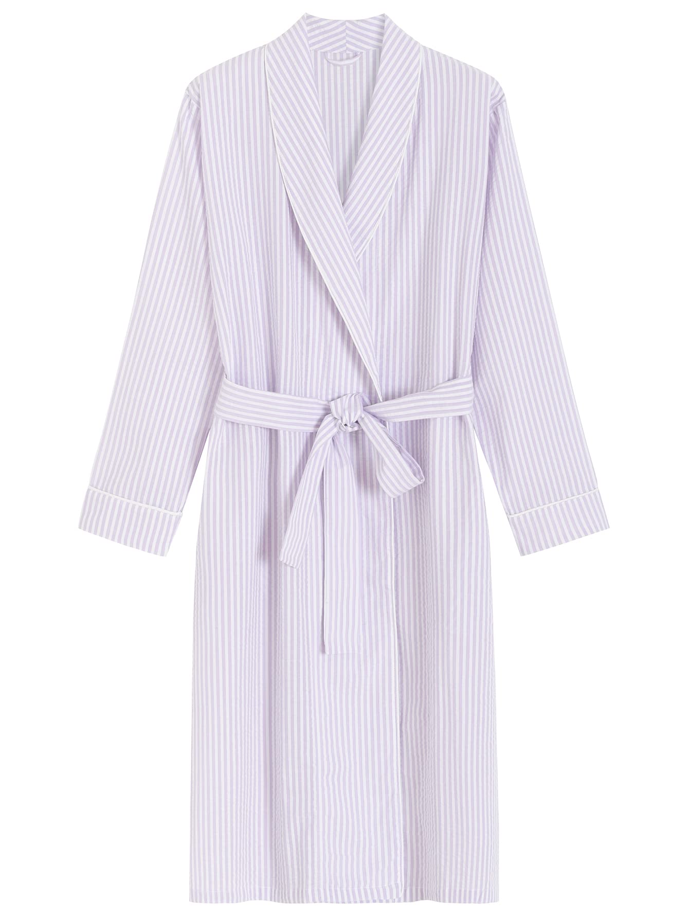 Women's Seersucker Robe Cotton Bathrobe with Pockets Latuza Women's Seersucker Robe Cotton Bathrobe with Pockets Latuza