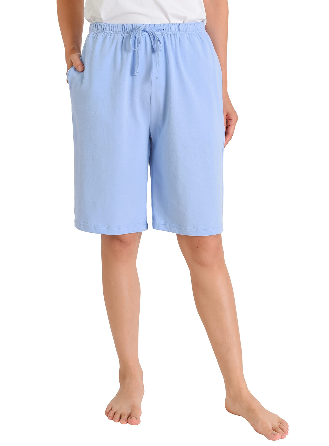 Women's Cotton Pajama Shorts Soft Bermuda Sleep Shorts - Latuza