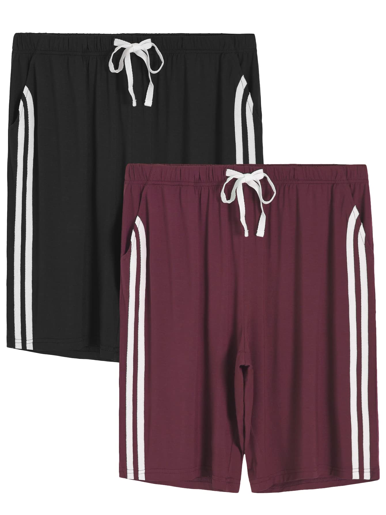 Women's Bamboo Viscose Lounge Bermuda Pajama Shorts with Pockets - Latuza