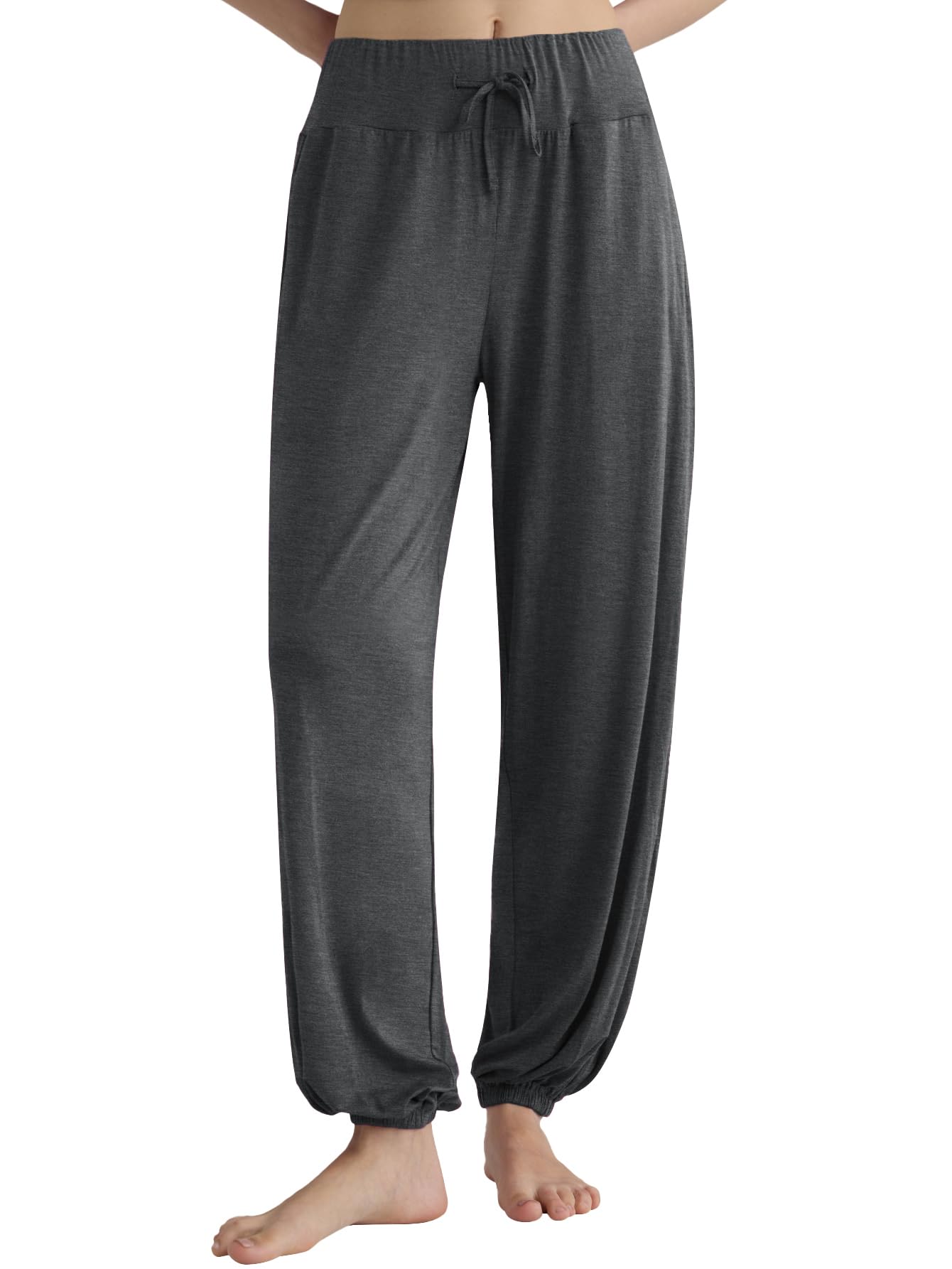 Women's Viscose Harem Lounge Pants Palazzo Pajama Bottoms - Latuza