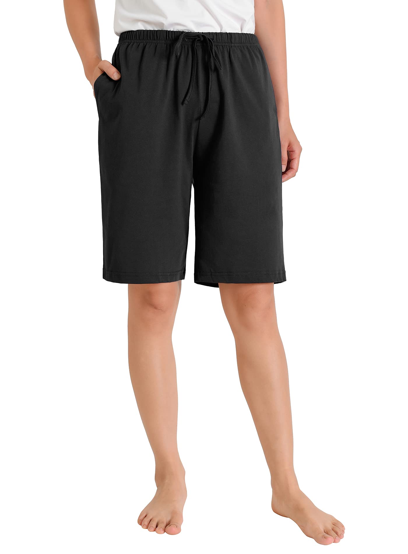 Women's Cotton Pajama Shorts Soft Bermuda Sleep Shorts - Latuza