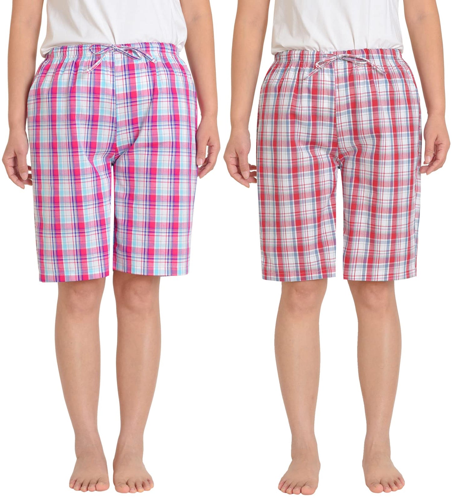 Women's Bermuda Pajama Shorts Soft Cotton Lounge Shorts - Latuza