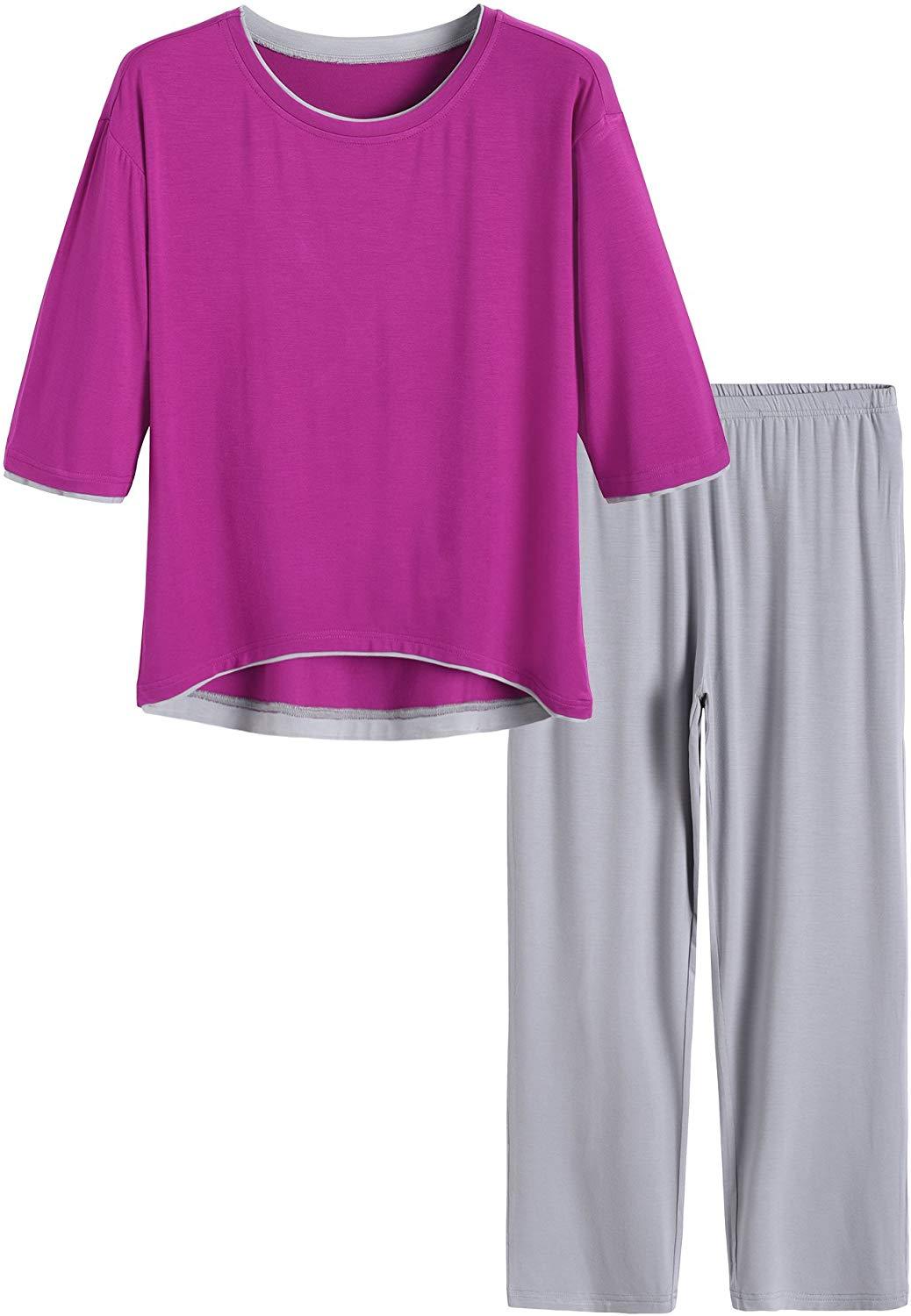 Women's Half Sleeve Bamboo Viscose Pajama Set - Latuza