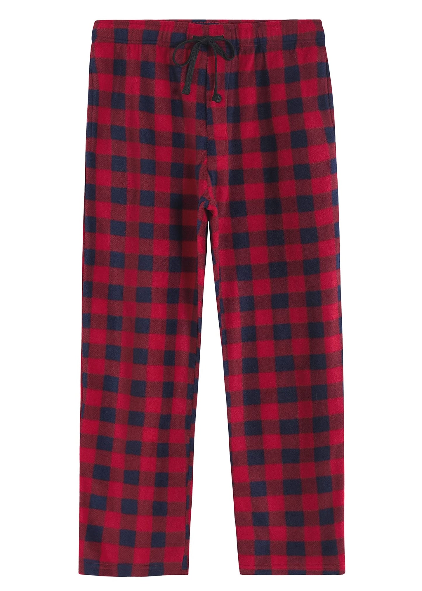 Men's Fleece Plaid Lounge Pajama Pants with Pockets - Latuza