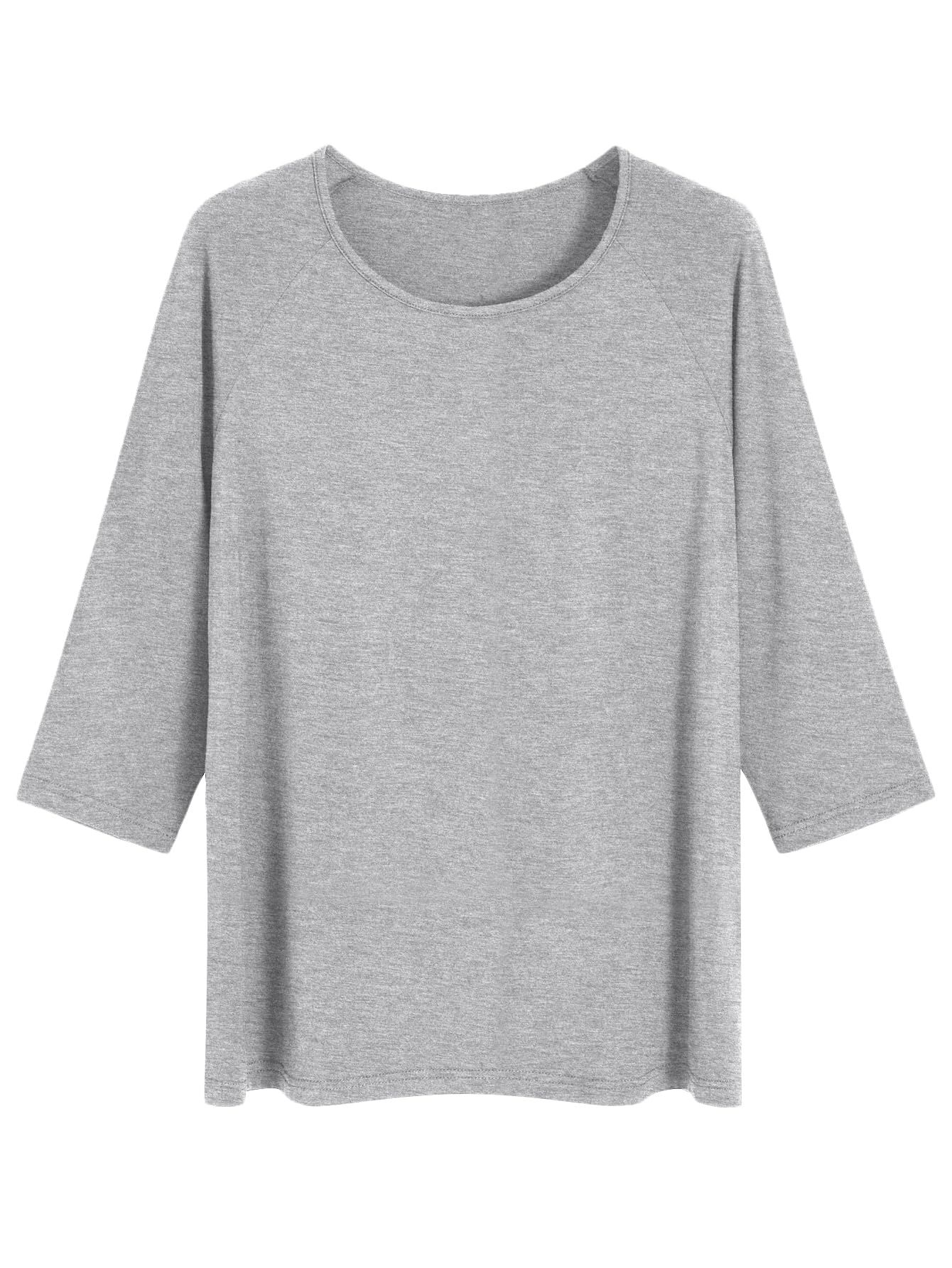 Women's Viscose Pajama Tops Crewneck 3/4 Sleeves Sleep Tee - Latuza