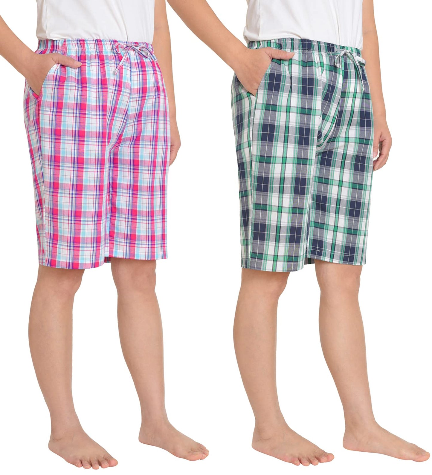 Women's Bermuda Pajama Shorts Soft Cotton Lounge Shorts - Latuza