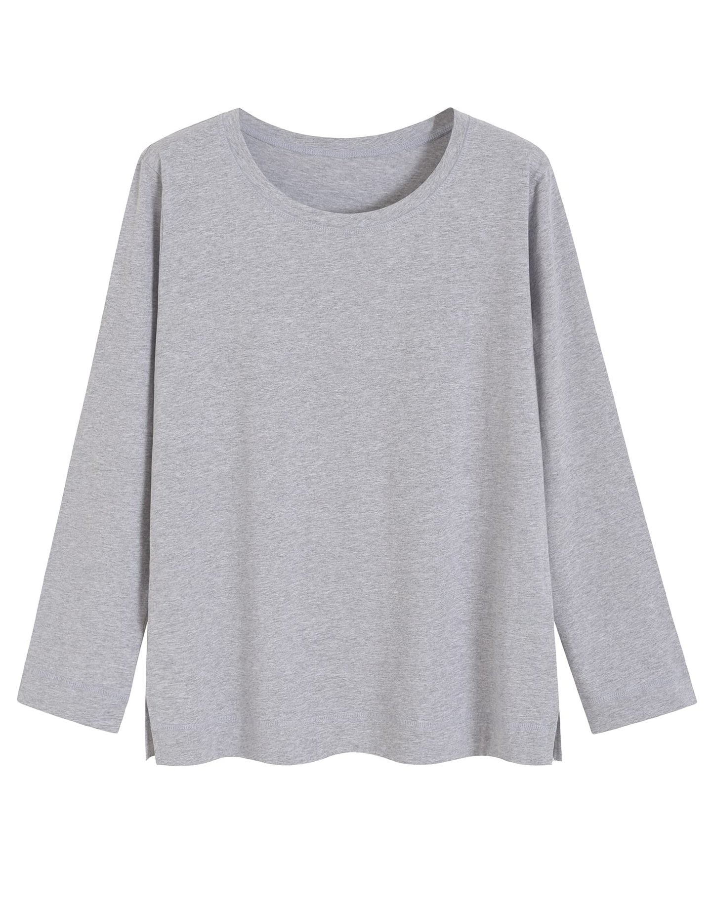 Women's Soft Cotton Long Sleeves Pajama Top Sleep T-Shirt - Latuza