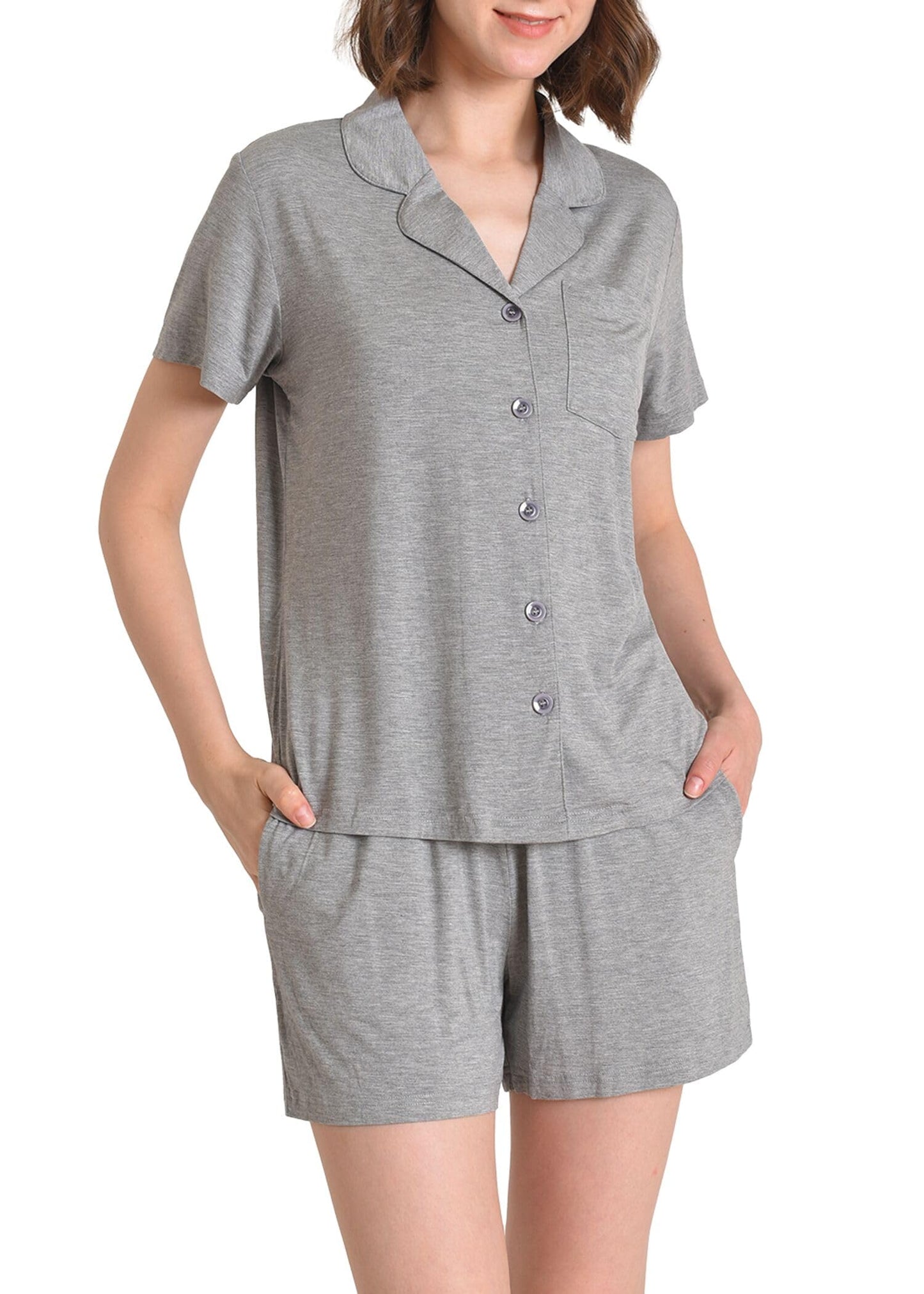 Women's Button Down Pajamas Set Cooling Viscose - Latuza