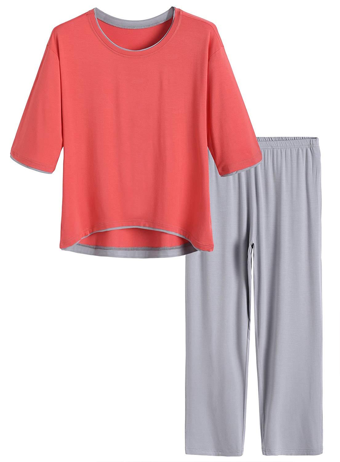 Women's Half Sleeve Bamboo Viscose Pajama Set - Latuza