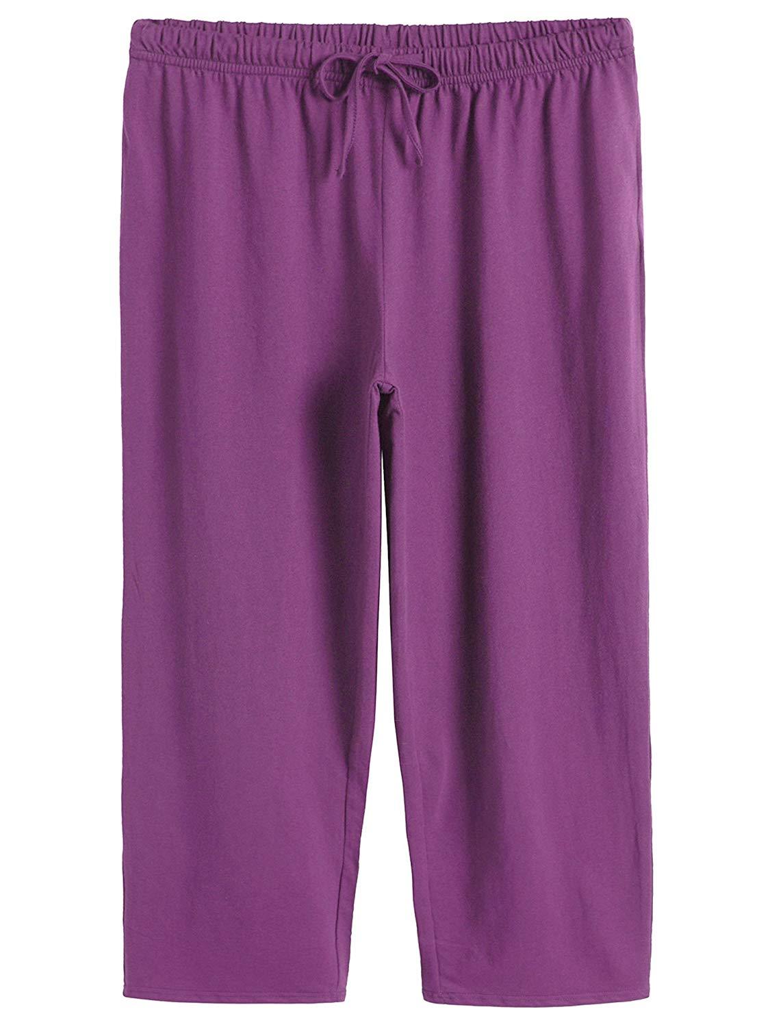 Women's Cotton Capri Pants Sleep Capris - Latuza