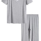 Women’s Bamboo Tops with Capri Pants Pajamas Set - Latuza