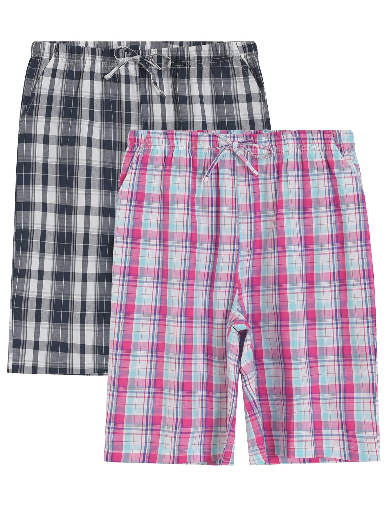 Women's Bermuda Pajama Shorts Soft Cotton Lounge Shorts - Latuza