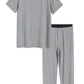 Men's Bamboo Viscose Pajamas Set Shirt and Pants with Pockets - Latuza