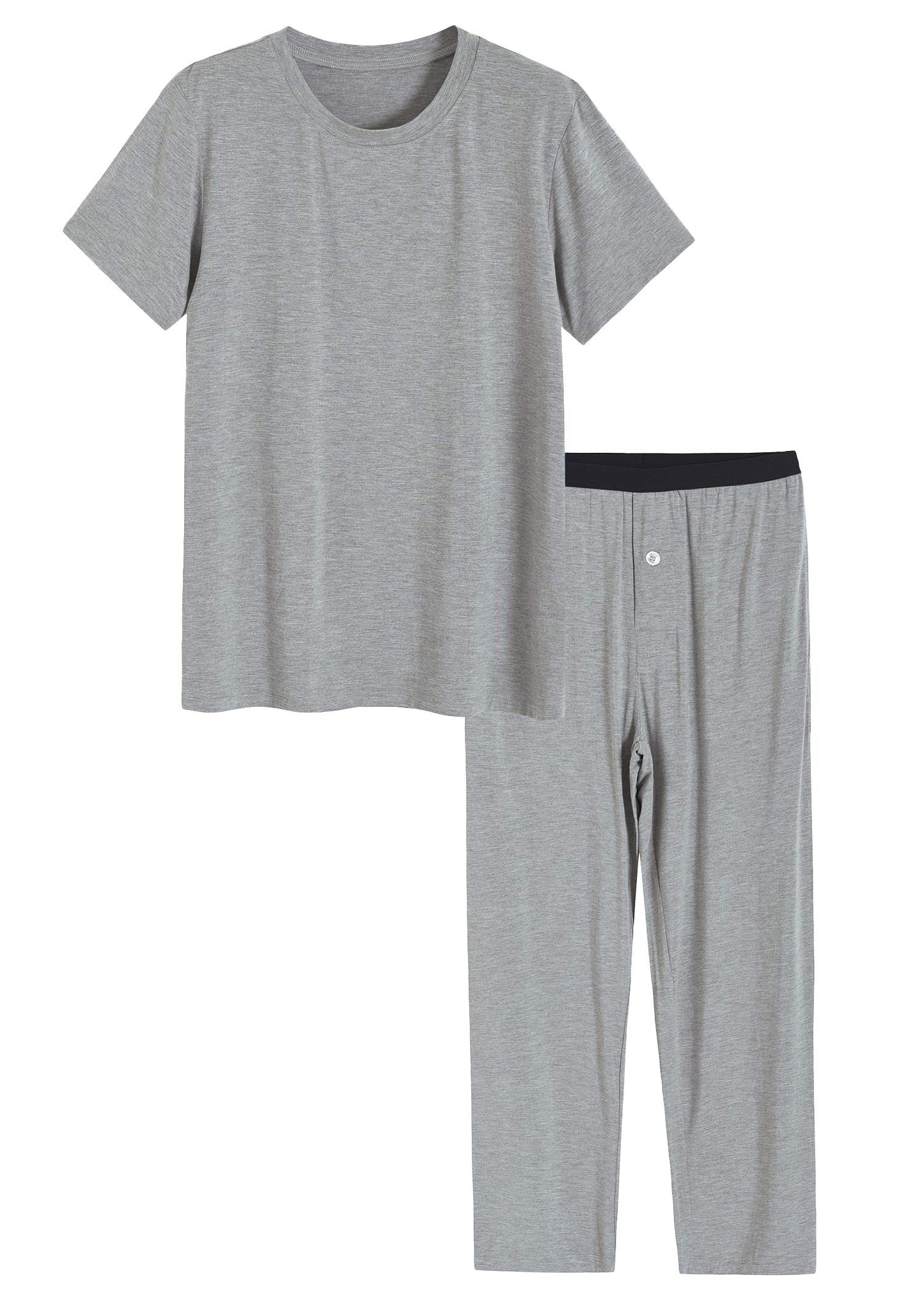 Men's Bamboo Viscose Pajamas Set Shirt and Pants with Pockets - Latuza