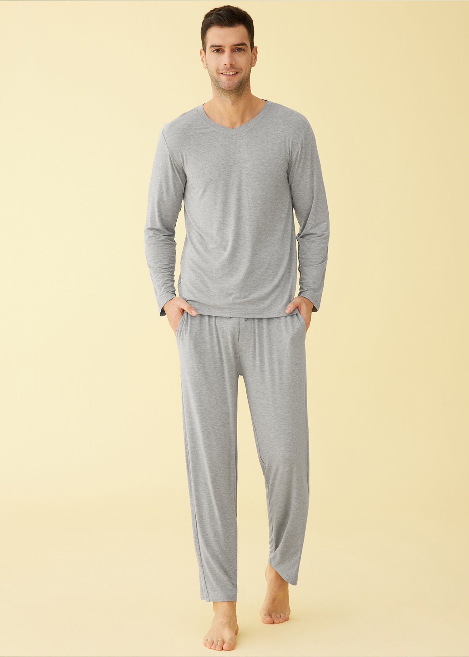 Mens Sleepwear Pajama Shirts For Men Men's Bamboo Viscose Long