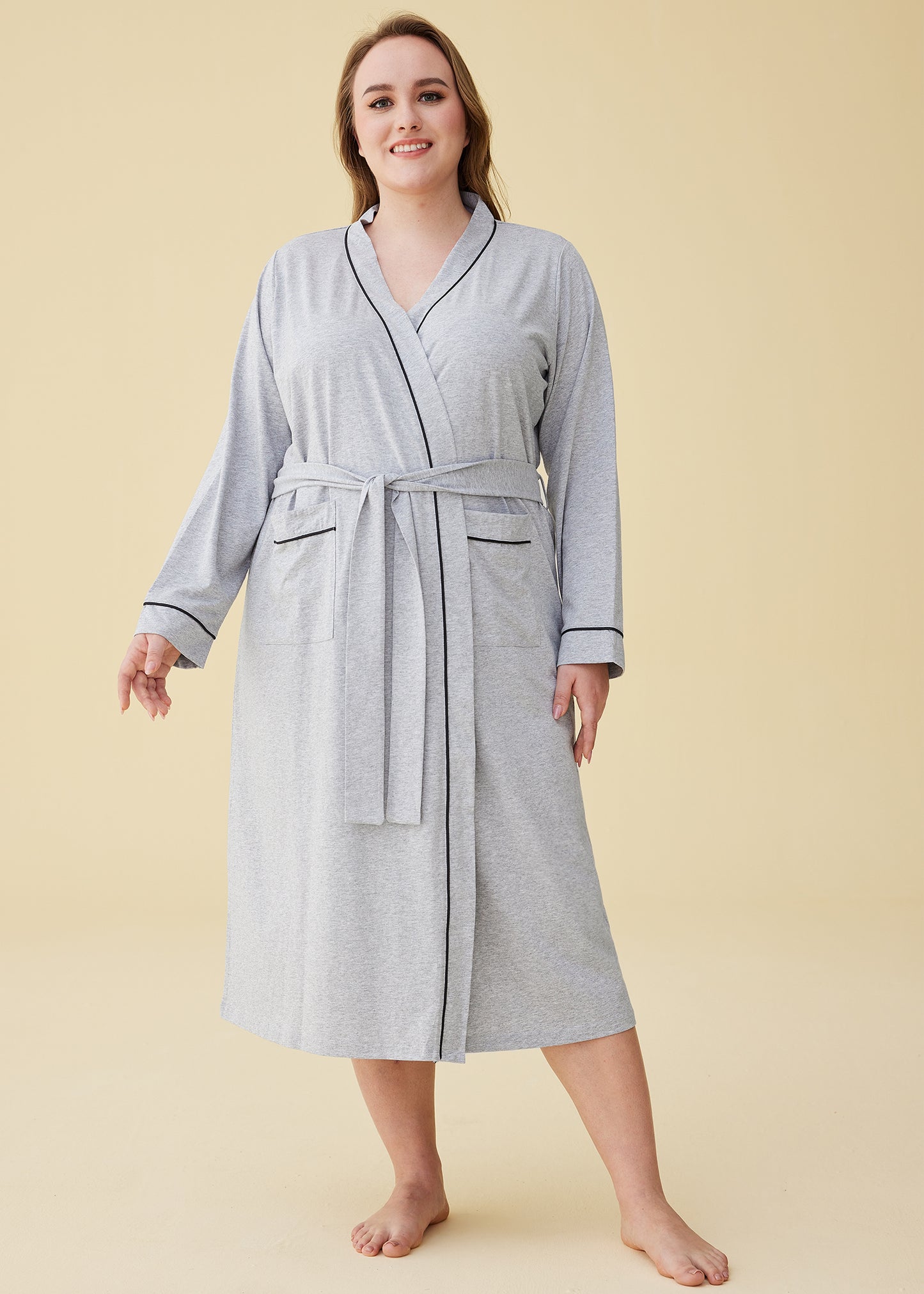 Women's Cotton Kimono Robe Long Bathrobe