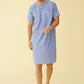 Men's Plaid Nightshirt Cotton Sleep Shirt