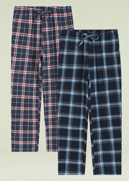 Women's Cotton Flannel Pajama Pants Plaid Pj Bottoms with Pockets