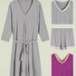Women's 4 Piece Bamboo Viscose Pajama Set and Nightgown with Robe