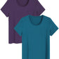 Women's Soft Comfy Pajama Tops Scoop Neck Sleep Tee Shirt - Latuza