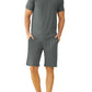 Men's Bamboo Viscose Henley Shirt Lounge Shorts Pajama Set - Latuza