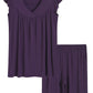 Women's Bermuda Pajama Shorts Set Soft Viscose Pj Set - Latuza