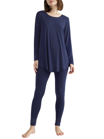 Women's Viscose Tunic Pajamas Leggings Lounge Set - Latuza