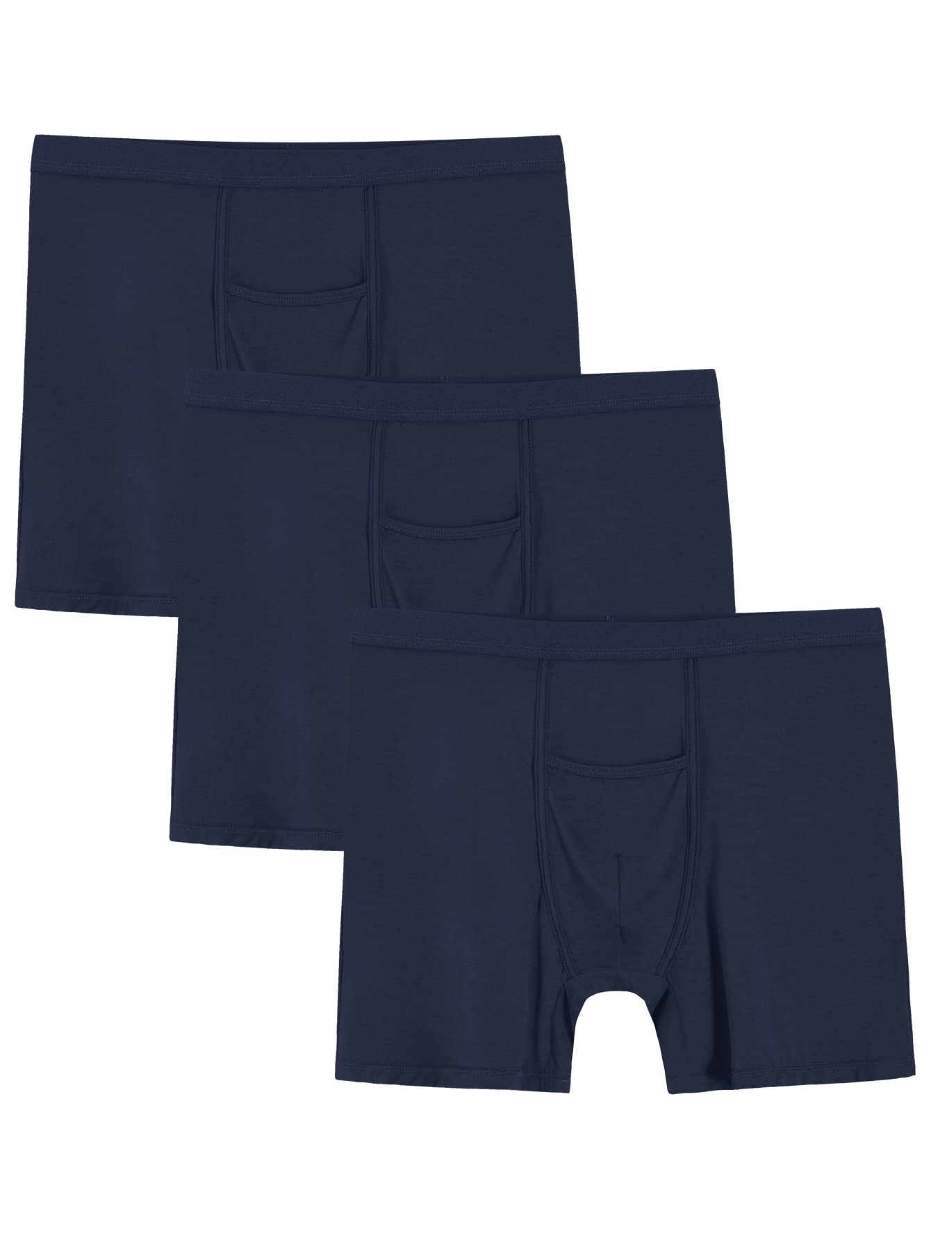 Men's Viscose Boxer Briefs Horizontal Fly Underwear Pack - Latuza