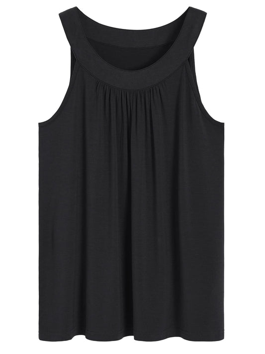 Women's Viscose Lounge Top Halter Pajama Tank Top - Latuza