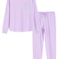 Women's Cotton Pajama Set Long Sleeve Sleepwear - Latuza