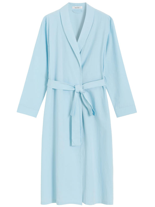 Women's Long Cotton Robe Ladies Lightweight Bathrobe - Latuza