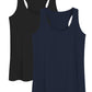 Women's Cotton Racerback Sleep Tank Top Sleeveless Lounge Top - Latuza