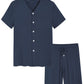 Men's Bamboo Viscose Button Up Short Sleeves Pajamas Set - Latuza