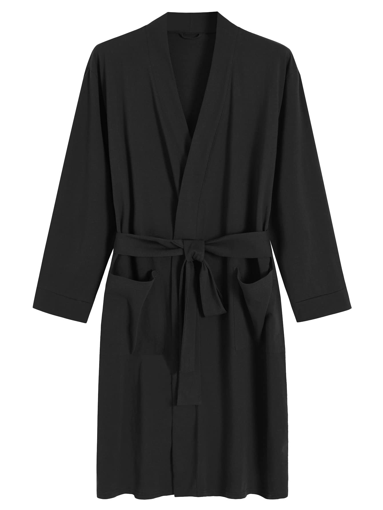 Men's Cotton Kimono Robe Lightweight Bathrobe
