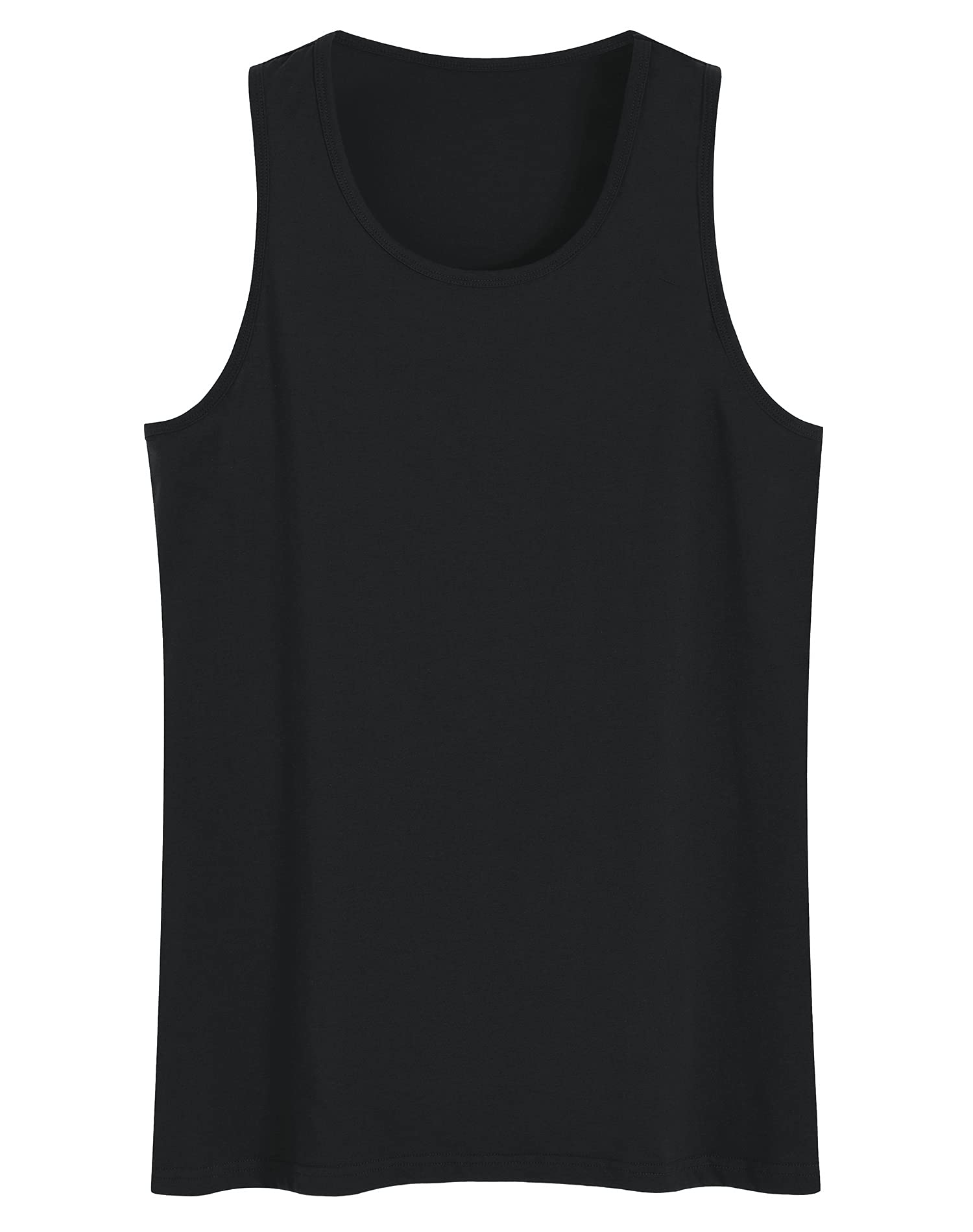 Men's Cotton Knit Tank Top Sleeveless Pajama Shirt - Latuza