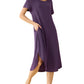Women's Soft Bamboo Viscose Short Sleeves Long Nightgown - Latuza