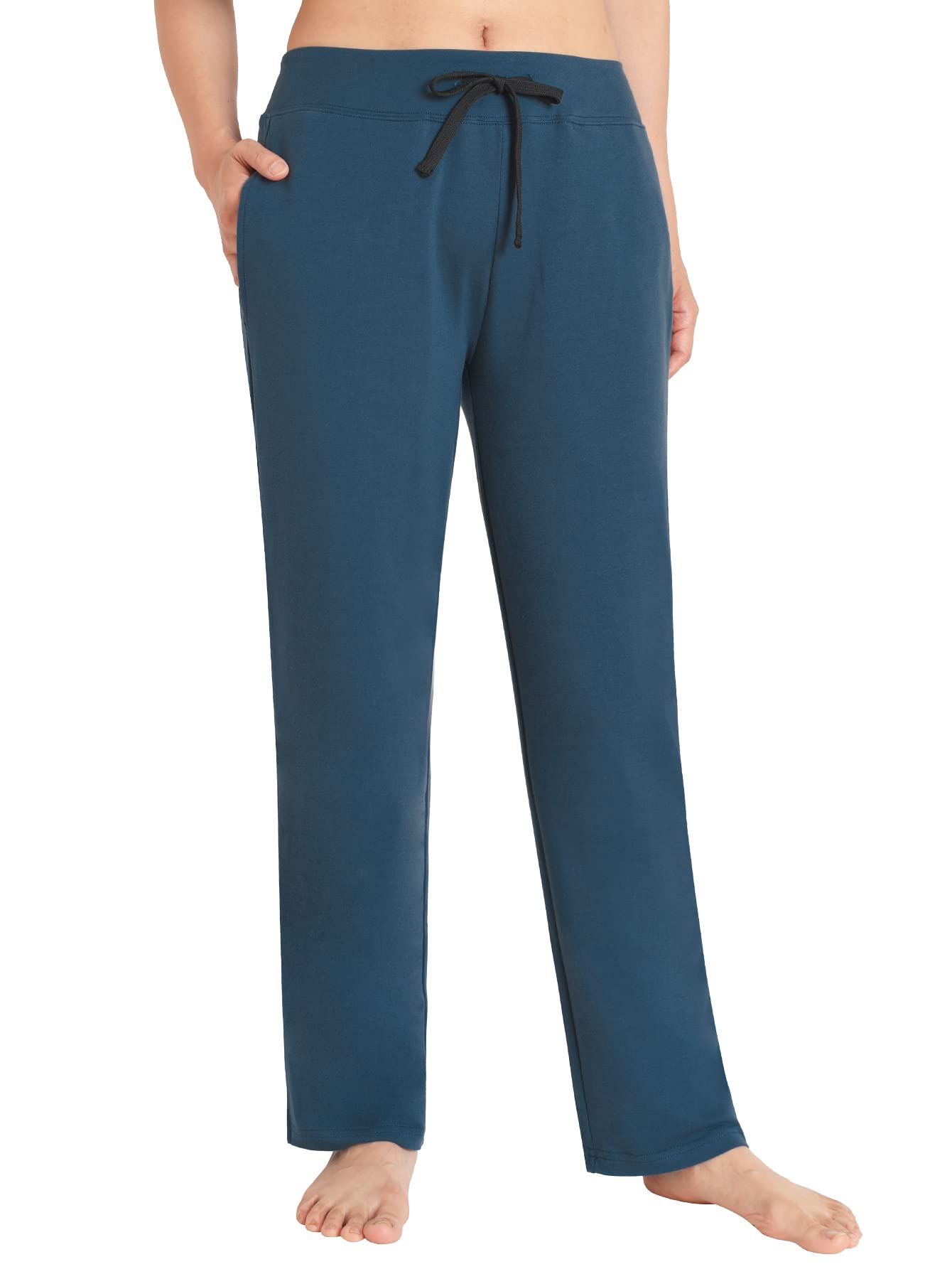 Women's Petite Cotton Lounge Pants with Pockets - Latuza