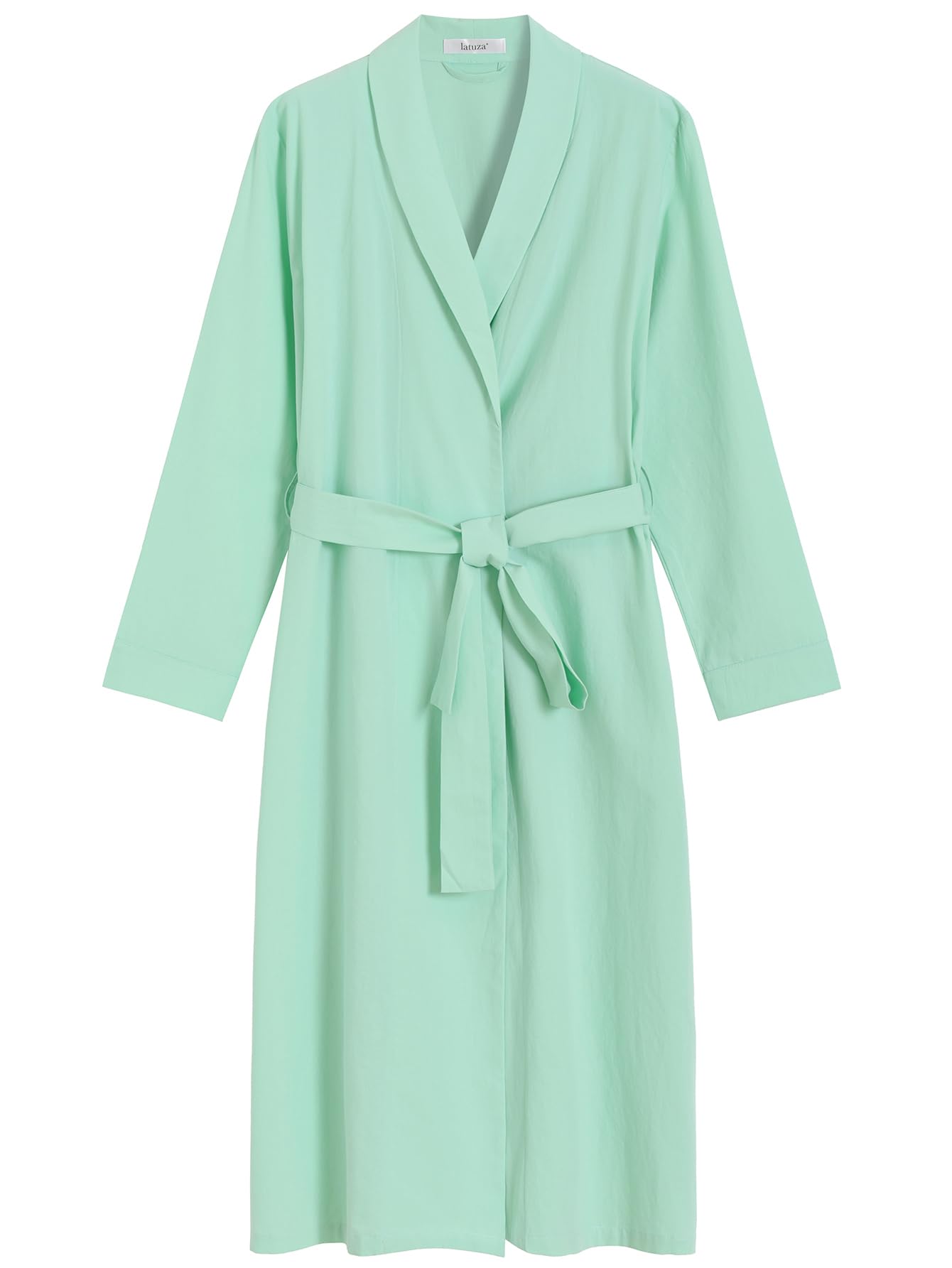 Women's Long Cotton Robe Ladies Lightweight Bathrobe – Latuza