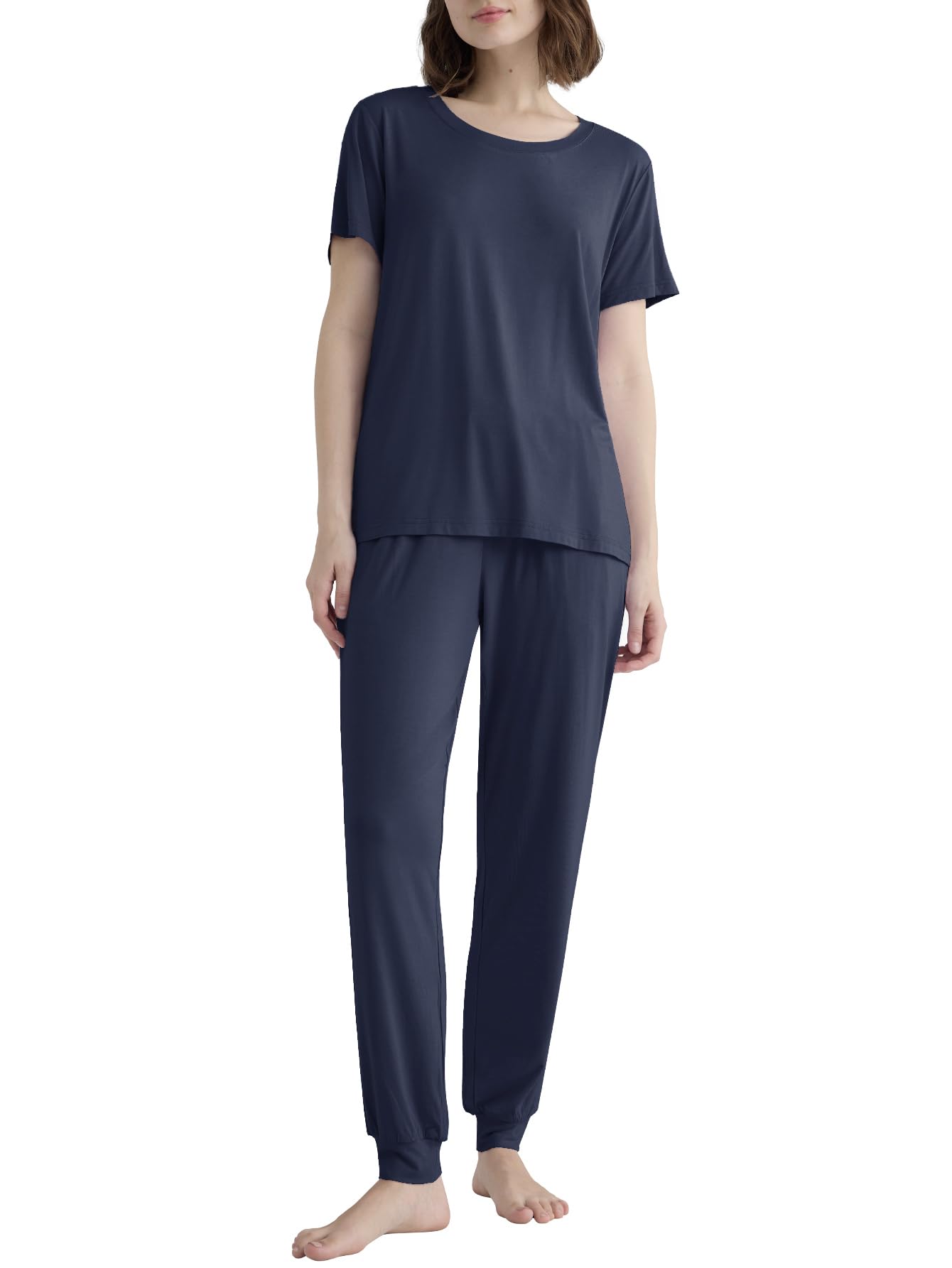 Women's Petite Pajamas Set Viscose Petite Length Sleepwear - Latuza