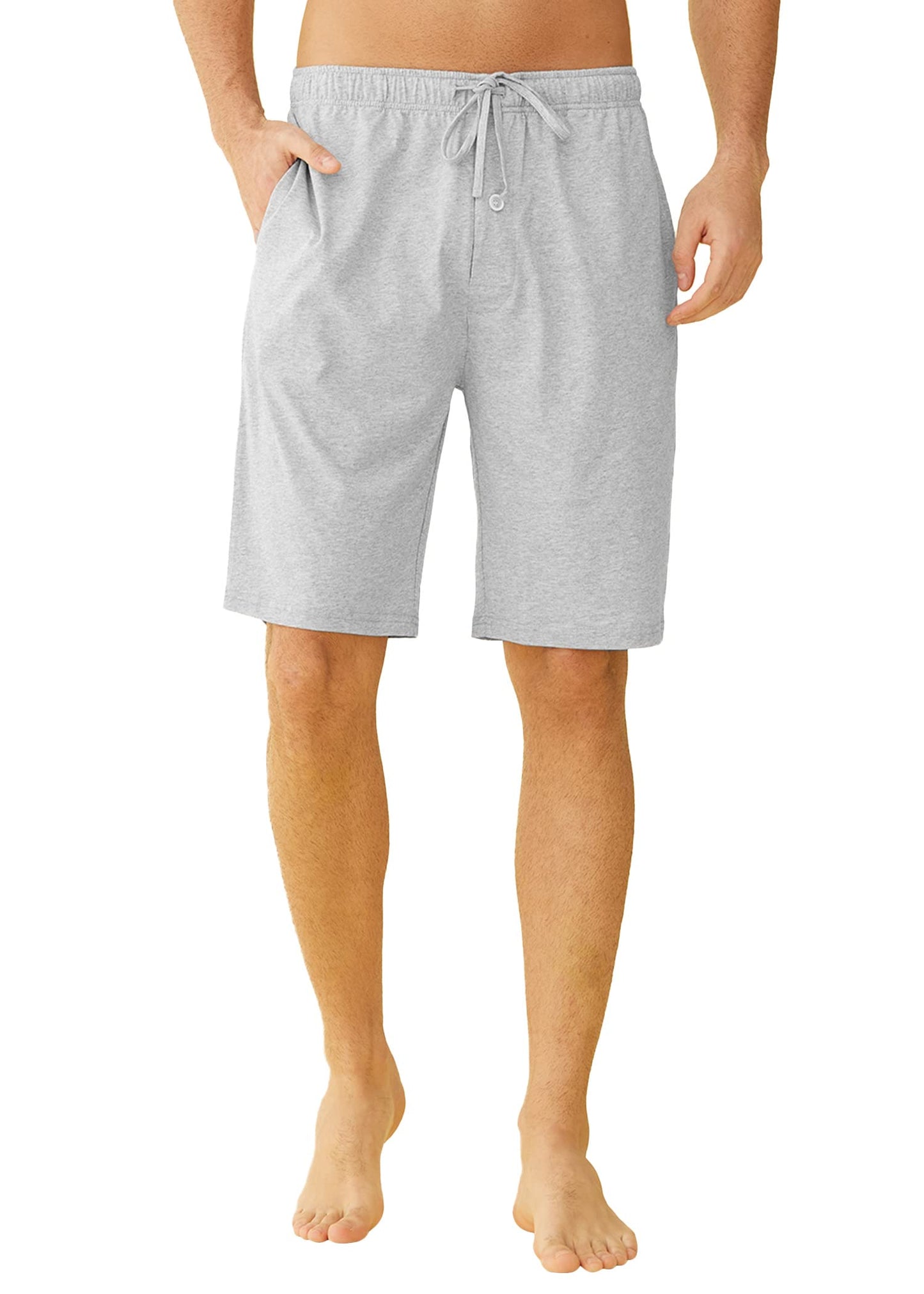 Men's Cotton Pajama Bottoms Soft Lounge Shorts with Pockets - Latuza