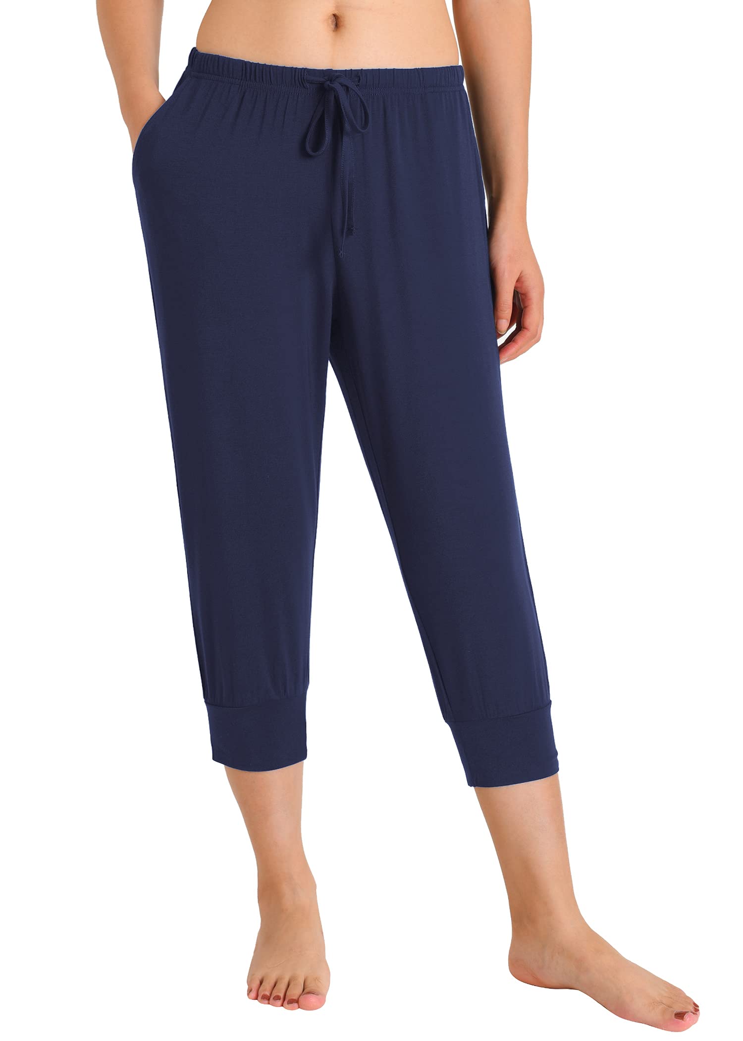 Women's Bamboo Viscose Jogger Capri Pajama Lounge Pants - Latuza