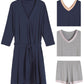 Women's 4 Piece Bamboo Viscose Pajama Set and Nightgown with Robe - Latuza