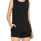 Women's Bamboo Viscose Pajama Tank Top Shorts Lounge Set - Latuza