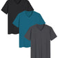 Men's Viscose Sleep Shirt Soft V-Neck Pajama Tops 3 Pack - Latuza